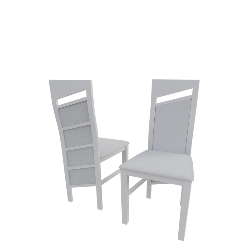 Čalouněná kuchyňská židle MOVILE 36 - bílá / bílá ekokůže