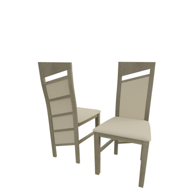 Čalouněná kuchyňská židle MOVILE 36 - dub sonoma / béžová ekokůže