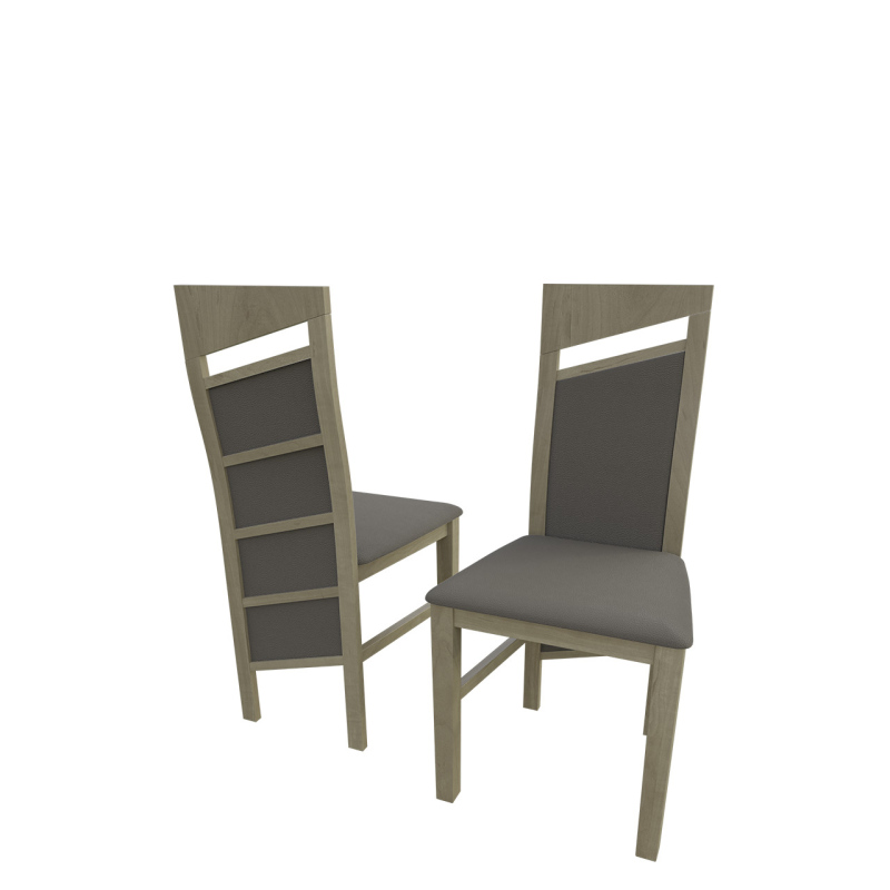 Čalouněná kuchyňská židle MOVILE 36 - dub sonoma / šedá ekokůže