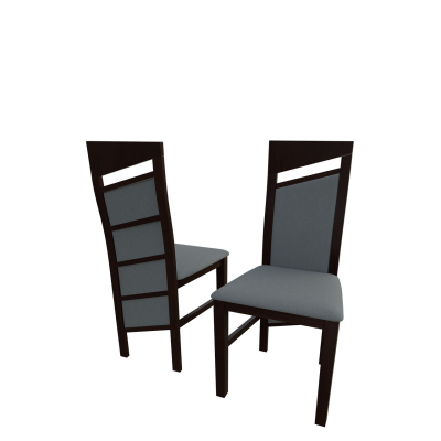 Čalouněná kuchyňská židle MOVILE 36 - ořech / šedá 1
