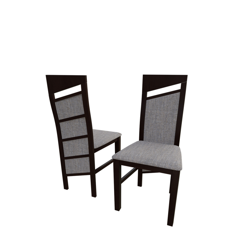 Čalouněná kuchyňská židle MOVILE 36 - ořech / šedá 2