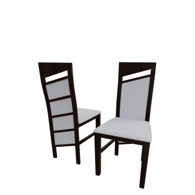 Čalouněná kuchyňská židle MOVILE 36 - ořech / bílá ekokůže