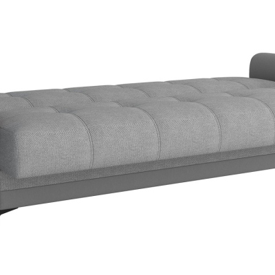 Rozkládací pohovka s úložným prostorem TACATA - šedá ekokůže / šedá