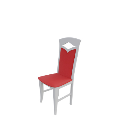 Jídelní židle MOVILE 30 - bílá / červená ekokůže