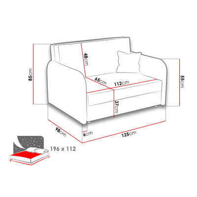 Dvoumístná rozkládací pohovka BELA LOFT 2 - béžová