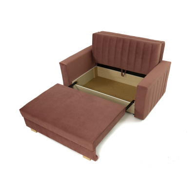 Rozkládací pohovka s úložným prostorem BELA GLAM 2 - růžová