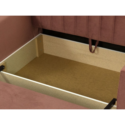 Rozkládací pohovka s úložným prostorem BELA GLAM 2 - růžová