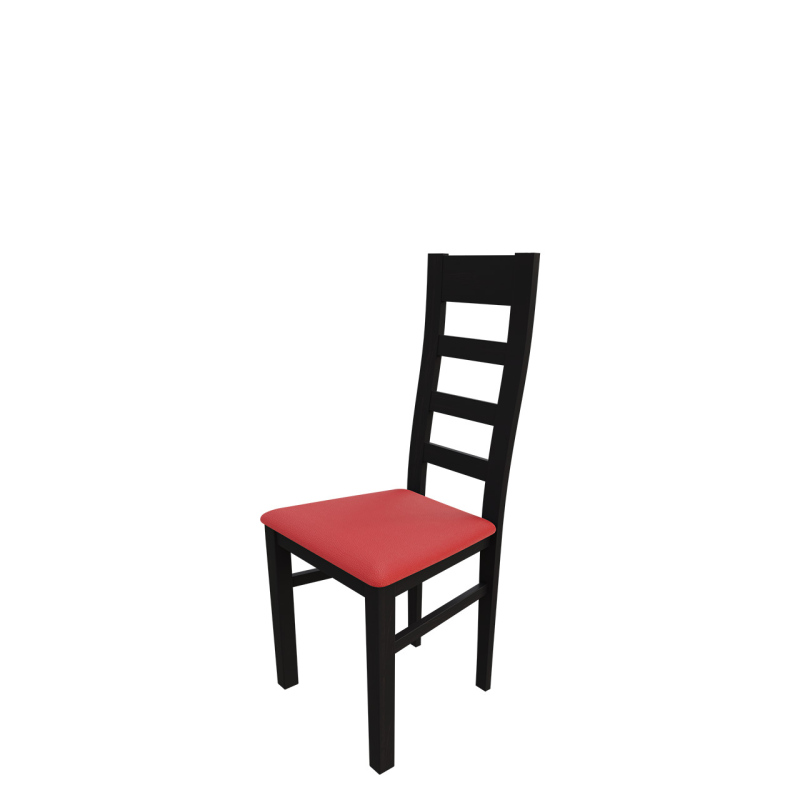 Kuchyňská židle MOVILE 25 - wenge / červená ekokůže