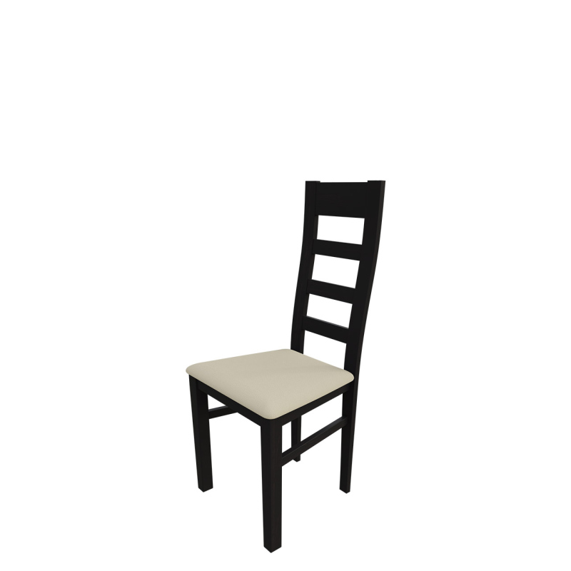 Kuchyňská židle MOVILE 25 - wenge / béžová ekokůže