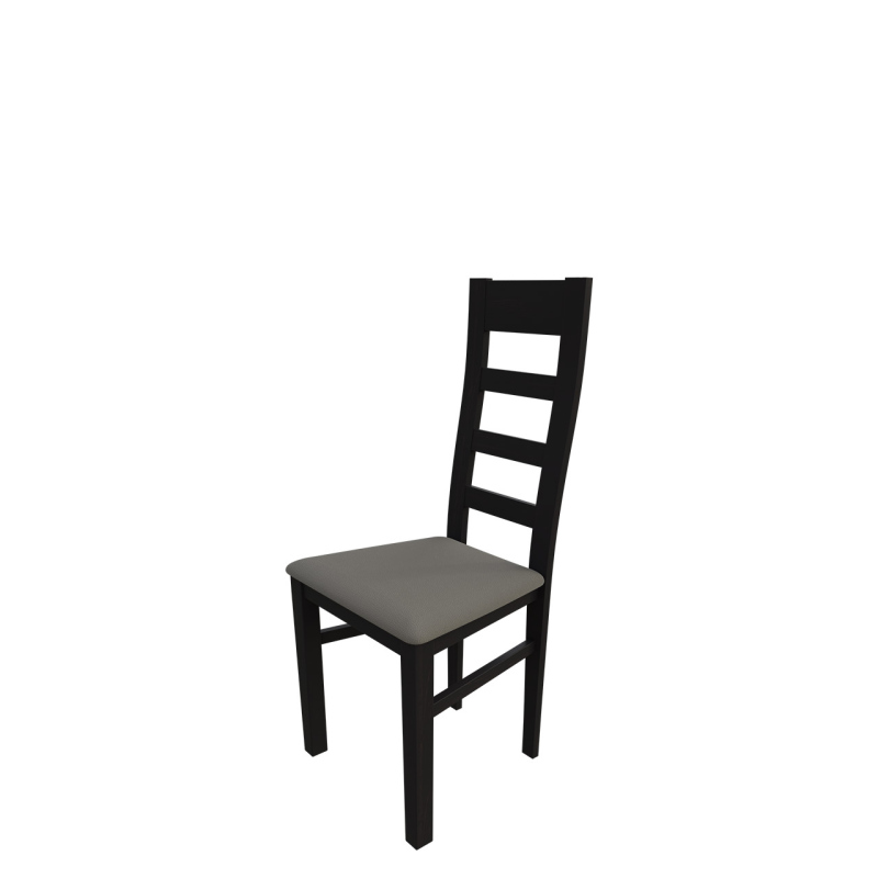 Kuchyňská židle MOVILE 25 - wenge / šedá ekokůže