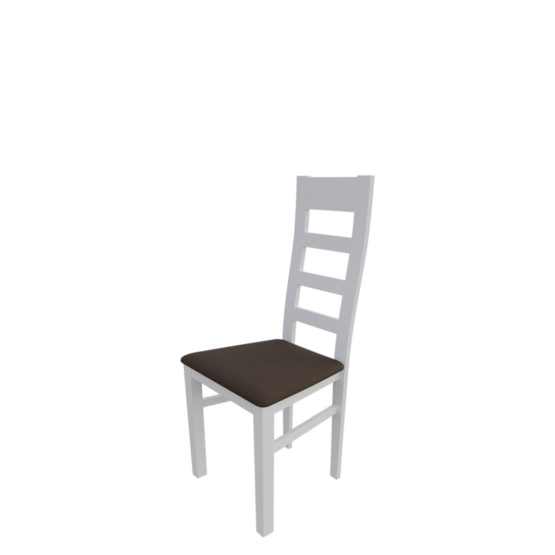 Kuchyňská židle MOVILE 25 - bílá / tmavá hnědá 1