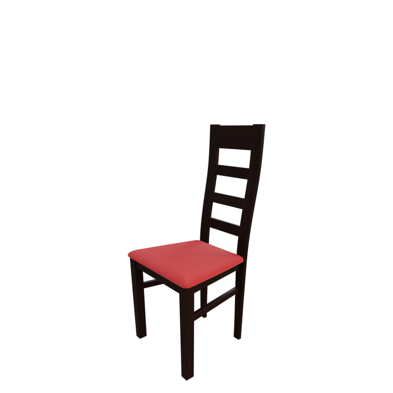 Kuchyňská židle MOVILE 25 - ořech / červená ekokůže