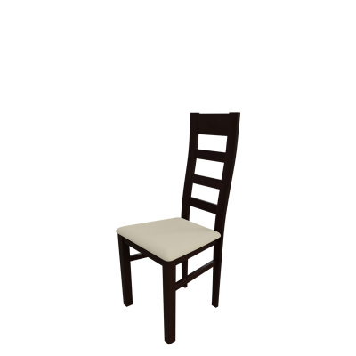Kuchyňská židle MOVILE 25 - ořech / béžová ekokůže