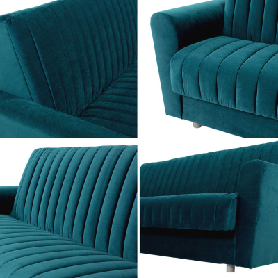 Rozkládací pohovka s úložným prostorem SICARE - béžová