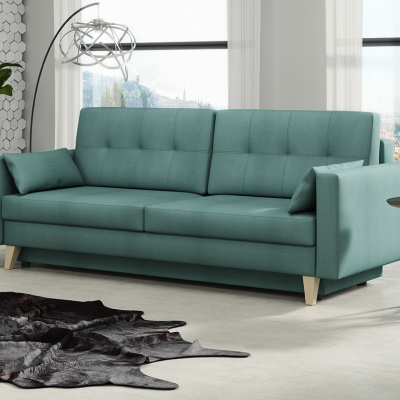 Trojmístná rozkládací pohovka LAZAROK - modrá