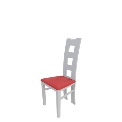 Jídelní židle MOVILE 21 - bílá / červená ekokůže