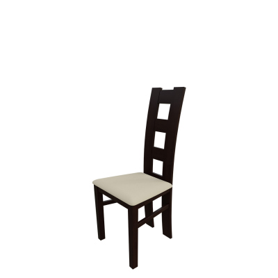 Jídelní židle MOVILE 21 - ořech / béžová ekokůže