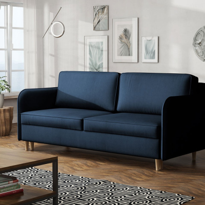 Trojmístná rozkládací pohovka PINARA - modrá