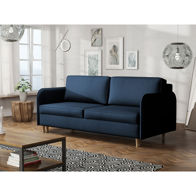 Trojmístná rozkládací pohovka PINARA - modrá