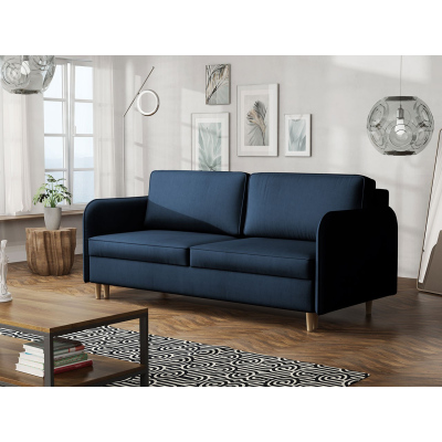 Trojmístná rozkládací pohovka PINARA - modrá