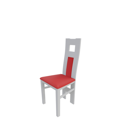 Jídelní židle MOVILE 20 - bílá / červená ekokůže