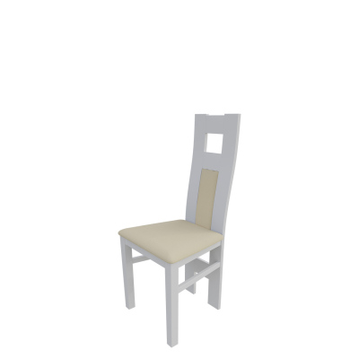 Jídelní židle MOVILE 20 - bílá / béžová ekokůže