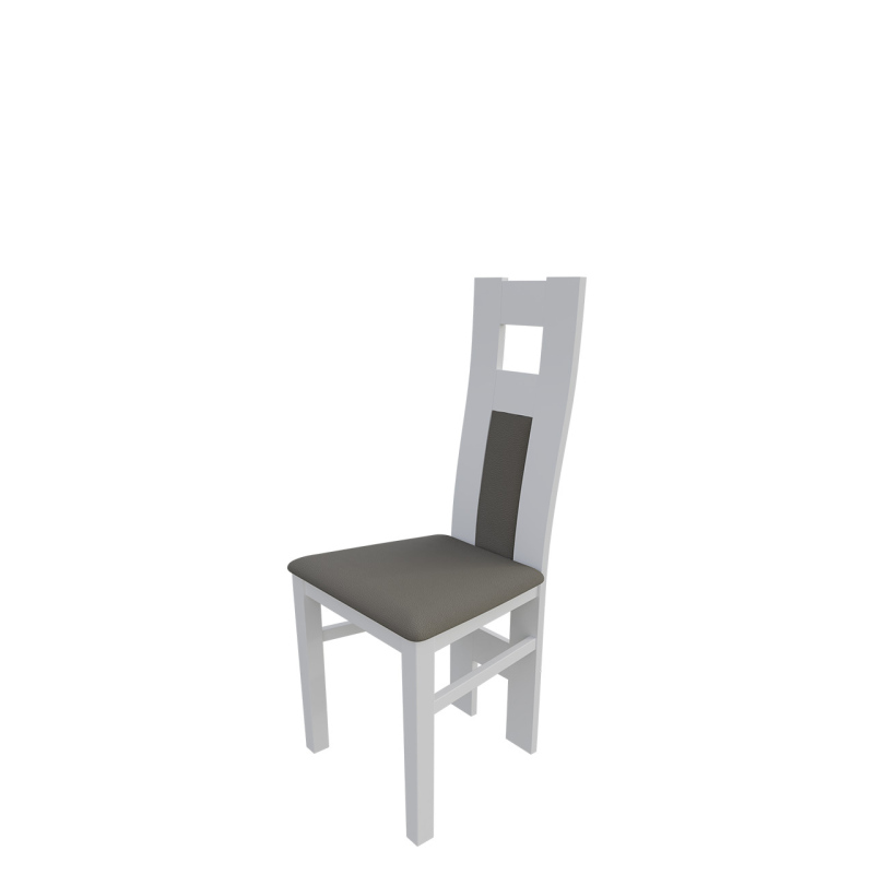 Jídelní židle MOVILE 20 - bílá / šedá ekokůže