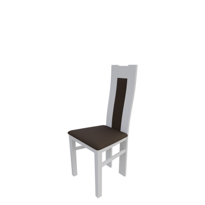 Kuchyňská židle MOVILE 19 - bílá / tmavá hnědá 1