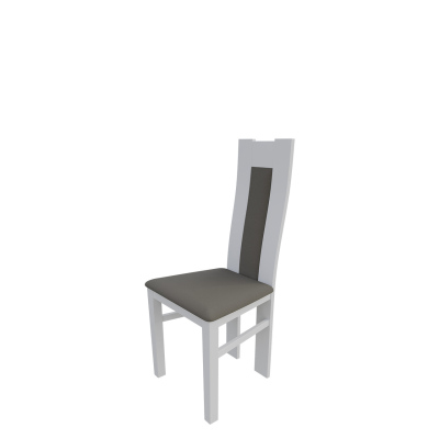 Kuchyňská židle MOVILE 19 - bílá / šedá ekokůže