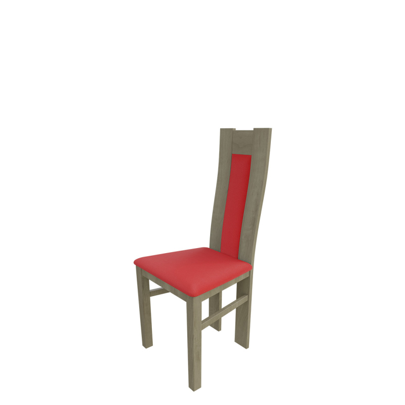 Kuchyňská židle MOVILE 19 - dub sonoma / červená ekokůže