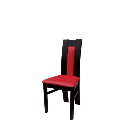 Jídelní židle MOVILE 18 - wenge / červená ekokůže