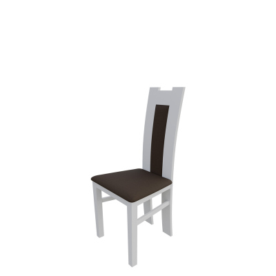 Jídelní židle MOVILE 18 - bílá / tmavá hnědá 1