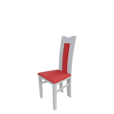 Jídelní židle MOVILE 18 - bílá / červená ekokůže