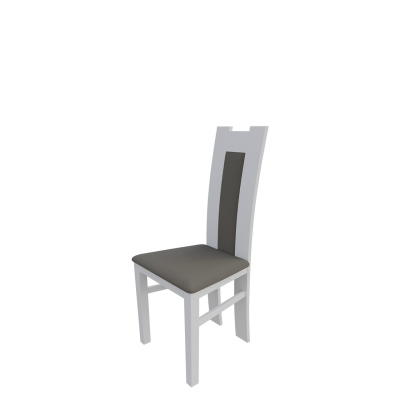 Jídelní židle MOVILE 18 - bílá / šedá ekokůže