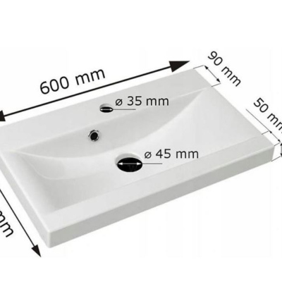 Koupelnová sestava s umyvadlem BEND - bílá / dub artisan + baterie Economico ZDARMA