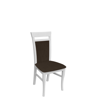 Židle do jídelny MOVILE 16 - bílá / tmavá hnědá 1