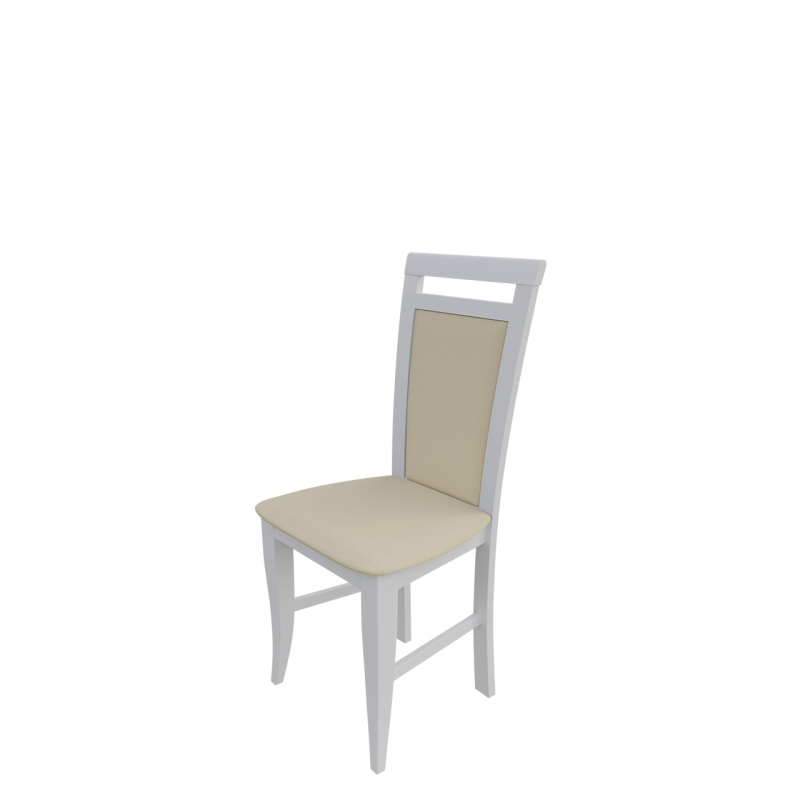 Židle do jídelny MOVILE 16 - bílá / béžová ekokůže