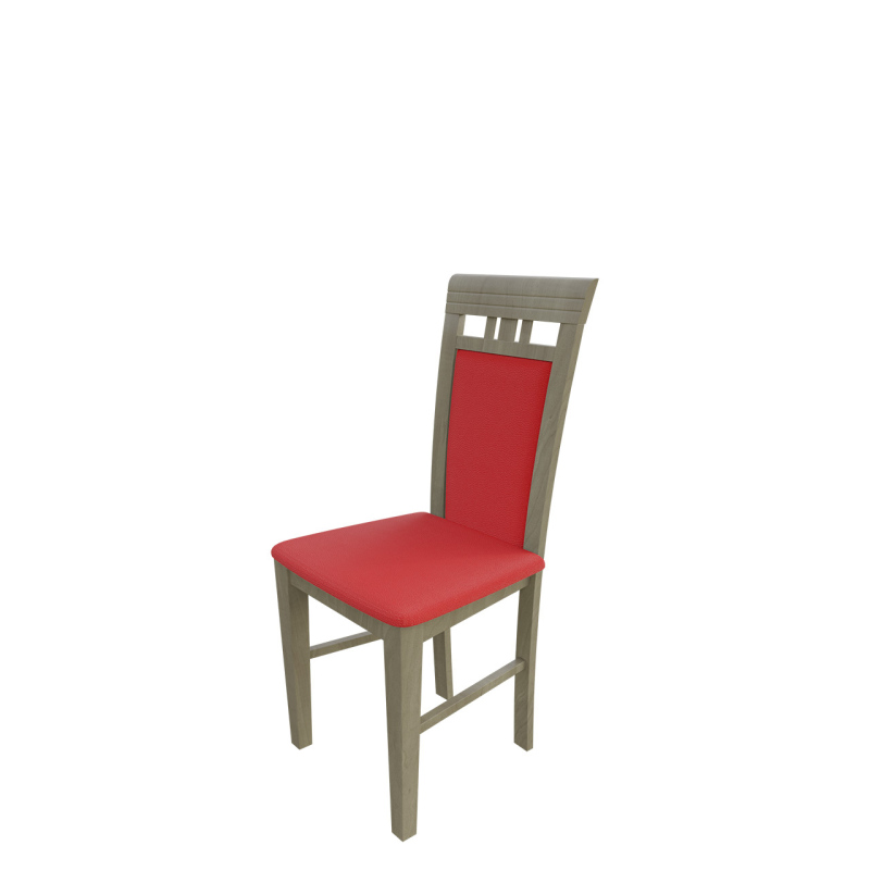 Židle do kuchyně MOVILE 12 - dub sonoma / červená ekokůže