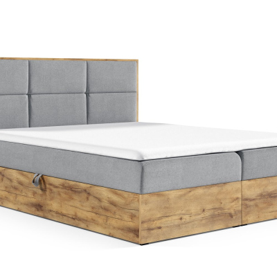 Boxspringová postel CHANTELLE 2 - 180x200, béžová + topper ZDARMA