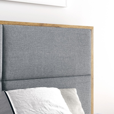 Boxspringová postel CHANTELLE 2 - 180x200, zelená + topper ZDARMA