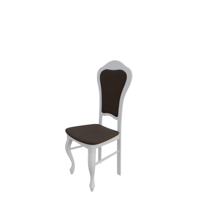 Čalouněná jídelní židle MOVILE 11 - bílá / tmavá hnědá 1