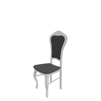 Čalouněná jídelní židle MOVILE 11 - bílá / tmavá hnědá 2