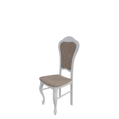 Čalouněná jídelní židle MOVILE 11 - bílá / hnědá