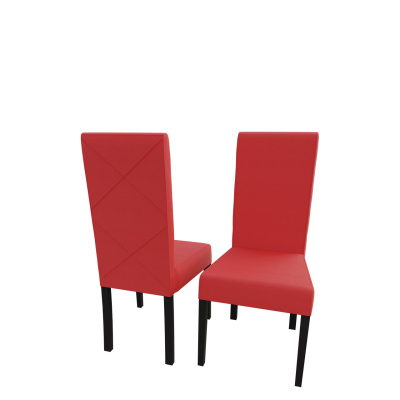 Jídelní židle MOVILE 4 - wenge / červená ekokůže