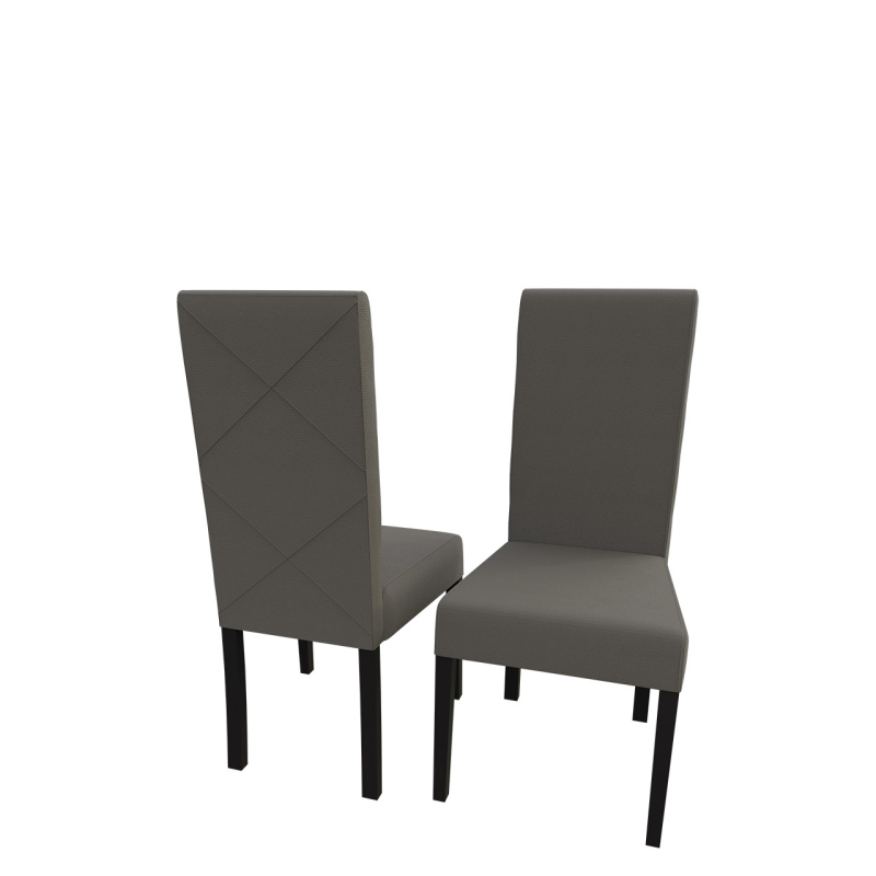 Jídelní židle MOVILE 4 - wenge / šedá ekokůže