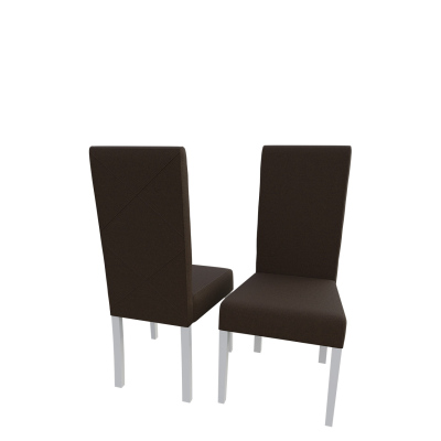 Jídelní židle MOVILE 4 - bílá / tmavá hnědá 1