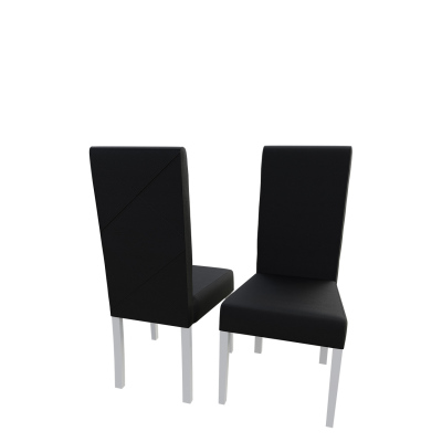 Jídelní židle MOVILE 4 - bílá / černá ekokůže
