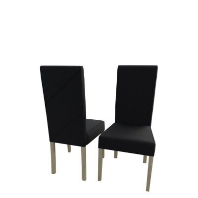 Jídelní židle MOVILE 4 - dub sonoma / černá ekokůže