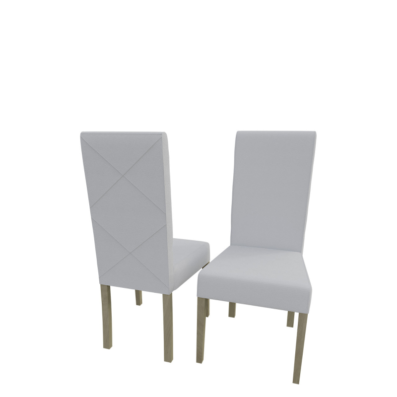 Jídelní židle MOVILE 4 - dub sonoma / bílá ekokůže