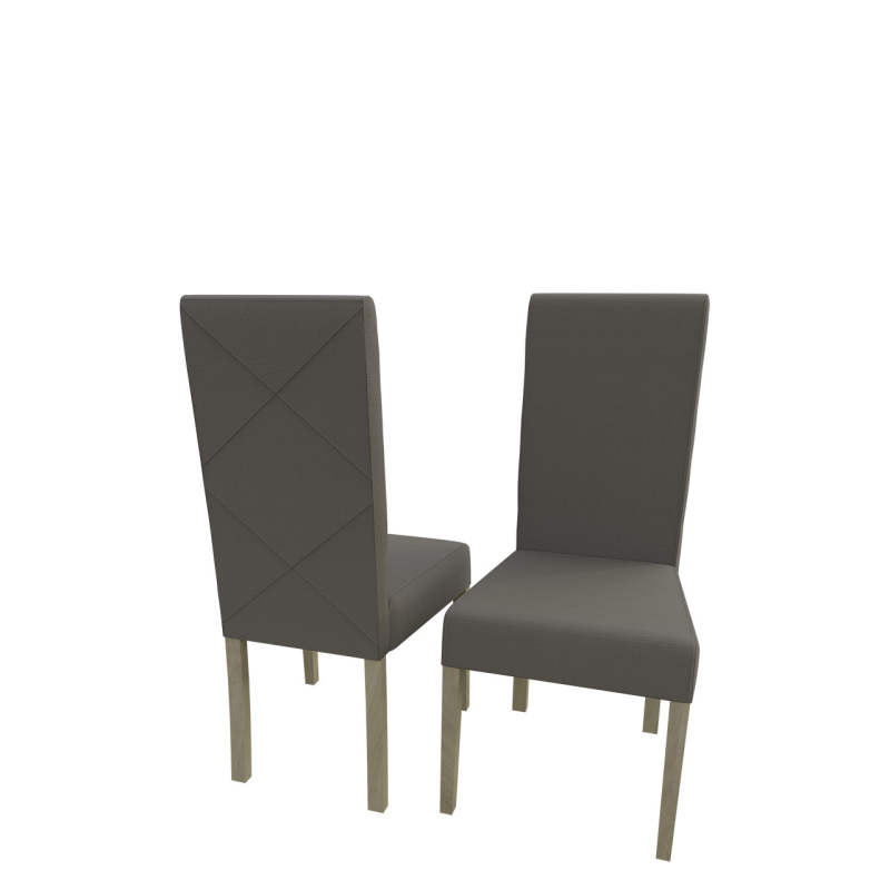 Jídelní židle MOVILE 4 - dub sonoma / šedá ekokůže